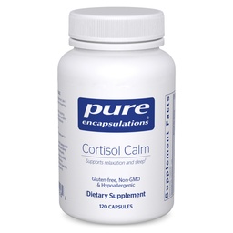 Encapsulaciones puras Cortisol Calm - Apoya Cortisol Health & Relaxation - Contiene Ashwagandha & L-Theanine - Durmiente descanso - 120 cápsulas