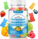 softbear Potassium Gummies for Adults, High Absorption Potassium Magnesium Supplement with Vitamin B6 CoQ10 for Leg Cramps & Muscle Health Sugar-Free Vegan Mixed Fruit Flavor 60 Gummies