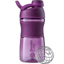 BlenderBottle 20-Ounce SportMixer Twist Cap Tritan Grip Shaker Botellas, Armada y Plum
