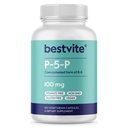 BESTVITE P-5-P 100mg (120 cápsulas vegetarianas) (forma congestionada B-6) - No Stearates - Vegan - No GMO - Gluten Gratis - No Silicon Dioxide - No Gelatin