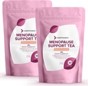 VoomVaya Save 10% on Menopause Support Tea 2-Pack Bundle - Natural Menopause Relief for Women w/Red Clover & Black Cohosh - Night Sweats & Hot Flashes Relief - Peach Flavor - 90 Teabags