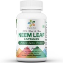 Organic Aura Neem Capsules. 100% Puro y Potente. Raw Green Whole Superfood. Hecho con hojas enteras de neem. Agente de desintoxicación del milagro.