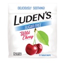 Luden's Sore Throat Relief Lozenges for Minor Everyday Irritation & Dry Mouth, Sugar Free Wild Cherry Flavored Drops, 75 Conde