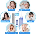 300 ML Nasal Rinse Neti Pot Sinus Rinse Bottle Gentle Nasal Wash Bottle Nose Cleaner Comfortable for Adult & Kid Effective Pressure Irrigatio with 20 Nasal Wash Salt Packets BPA Free