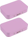 2 PCS Pill Box con Espejo, Portable 3 Compartment Medicine Pill Organizer, Cute Small Pill Case Supplement Organizer Pill Holder for Purse Travel(Pink)