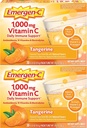 Emergen-C 1000mg Vitamin C Powder, with Antioxidants, B Vitamins and Electrolytes, Vitamin C Supplements for Immune Support, Caffeine Free Drink Mix, Tangerine Flavor - 60 Count/2 Month Supply