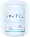 Suplemento multivitamínico para perros, 60 cerdas suaves con 25 vitaminas esenciales y nutrientes, Fórmula avanzada para soporte premium de piel y carne, movilidad de caderas y juntas y una mejor digestión
