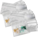 Pill Pouch Bags - (Pack of 150) 3" x 2.75" - BPA Gratis, Poly Bag Disposable Zipper Pills Baggies, Daily AM PM Travel Medicine Organizer Storage Pouches, Best Clear Reusable with Write-on Labels
