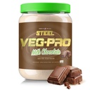 Suplementos de acero Veg-PRO ← Pólvora de proteínas veganas, Chocolate de leche TENIDO 25 Servimientos (1.65lbs) ANTE Pólvora de proteínas con BCAA Aminoácidos TENIDO GRATUITO TENIENTO No lácteos