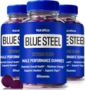 (3 Pack) Blue Steel Gummies for Men, Daily Nutrition to Boost Confidence and Overall Health, All Natural Supplement to Support Peak Performance, Official Male Gummy, BlueSteel Reviews (180 Gummies)