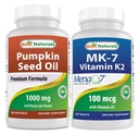 Pumpkin Seed Oil 1000 mg " Vitamina K2 (MK7) con D3