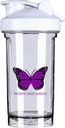 Pancreatic Cancer Awareness 18 Ounce Shaker Bottle Drink Mixer Leak-proof Pre Workout Protein Shakes Meal Replacement Shakes Bottles 500ML/18 Oz White Pulso-1