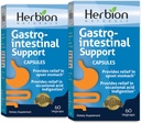 HERBION Naturals Gastro-intestinal Support Herbal Blend for Upset Stomach Relief, Gastrointestinal Health and Function, Occasional Acid Indigestion, Healthy Intestinal Flora, 60 Vegicaps - Pack of 2