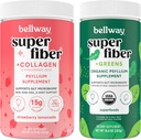 Bellway Super Fiber Powder + Collagen, Strawberry Lemonade Super Fiber + Greens