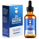 Beard Growth Oil - 2X Concentration Biotin Beard Oil for Men (2 oz) - Natural Mens Beard Oil with Argan Oil, Jojoba Oil and Vitamin, Beard Growth Softener, Moisturizer (Sandalwood)