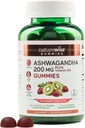 NatureWise Ashwagandha Gummies - Strawberry Kiwi - KSM-66 with Vitamin D3 - Calming Mood Support - Vegetarian - Non-GMO, Gelatin and Gluten Free - 90 Count[45-Day Supply]