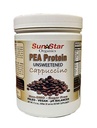 Pea Protein Powder - Unsweetened - Cappuccino con Polvo de Café y Extracto de Vainilla, Soy Gratis, No GMO 17.6 oz