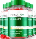 (5 Pack) PeakTrim Keto Gummies, Official PeakTrim Keto ACV Gummies, All Natural Keto Gummy, Apple Cider Vinegar 1000MG, Maximum Strength Weight Loss Supplement to Support Fitness, Review (300 Gummies)
