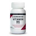 Kirkman Vitamina B-6 50 mg - Hipoalergénico - 100 cápsulas vegetarianas - Gluten/Casein Gratis