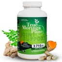 True Moringa Plus+ Joint Support Supplement 10:1 Extract | 20,000mg of Organic Moringa, Turmeric Curcumin, Ginger, Boswellia, BioPerine | Extra Strength Herbal Antioxidant for Adults (150 Capsules)