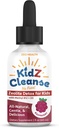 Kidz Cleanse | Zeolite Detox for Kids | Development, Behavior, Energy and Gut Health Support Supplement | Easy to Take, Pure Liquid Zeolite Drops + Methyl B12 + D3 (Raspberry Flavor) - 2oz