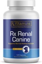 Rx Vitamins Rx Renal Canine Kidney Support for Dogs - Milk Thistle Extract, Green Tea, & Cordyceps Capsules for Dogs - Dog Kidney Support Supplement - 120 ct