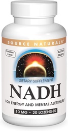 Source Naturals NADH 10mg, Boost Energy and Mental Alertness - 20 Lozenges