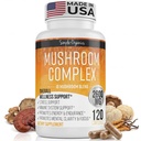 10 Mushroom Brain Supplement for Memory and Focus 2600mg | Energy and Immune Support | Cordyceps, Reishi, Lion’s Mane, Chaga, Turkey Tail, Maitake, Shiitake, Enoki, Agaricus, & Oyster