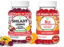 Lunakai USA Made Shilajit &amp; B12 Extra Strength Gummies Bundle – Energy, Focus, and Daily Wellness – Vegan &amp; Delicious