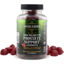 BUCKLEBURY 9-in-1 Natural Saw Palmetto Gummies with Raspberry & Pomegranate Flavor - Plant-Based Prostate Support Suplementos para Mens Bladder Health, Hair Growth & Urinary Support - 60 Gummies