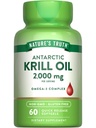 La verdad de la naturaleza Antártida Krill Oil 2000mg Softgels tención 60 Cuenta  durable Omega-3 con EPA &amp; DHA ← No Gluten Suplemento Libre