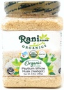 Rani Organics Psyllium Whole Husk Powder (Isabgol), Dietary Fiber Supplement, USDA Organic 9.8oz (280g) PET Jar ~ All Natural ← Vegan