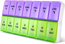 DANYING Extra Large Pill Organizer 2 veces al día, XL Weekly Pill Box, AM PM Pill Case, Pill Container 7 Day, Vitamin Case Dos veces al día