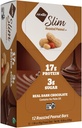 NuGo Slim Dark Chocolate Roasted Peanut, 16g Protein, 2g Sugar, 7g Fiber, Low Net Carb, Keto Friendly, Gluten Free, 12 Count