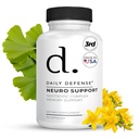 Suplemento Nootropics Brain Support - 30 cápsulas - Focus &amp; Memory Supplement for Brain with Bacopa Monnieri, Huperzia Serrata, St. John's Wort &amp; Ginkgo Biloba - Neuro Support