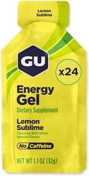 GU Energy Original Sports Nutrition Energy Gel, Vegan, Gluten-Free, Kosher, and Dairy-Free On-the-Go Energy for Any Workout, 24-Count, Lemon Sublime