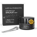 Life & Pursuits 100% Puro Real India Himalayan Shilajit Resin, 1.1 oz 500mg, Mínimo 75% Ácido Fulvico, 85+ Minerales Trace, Suplemento dietético para Hombres Informe de Prueba de laboratorio de 3er Partido, 60 Servimientos (Pack of 1)