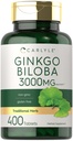 Carlyle Ginkgo Biloba 3000mg ← 400 Tablets ← Non-GMO, Gluten Free Herbal Supplement
