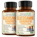 Glucosamine Chondroitin MSM – Joint Support Supplement for Women and Men with Glucosamine Sulfate 1500 mg, Chondroitin and MSM – for Cartilage, Joint Health and Flexibility – 2 Pack