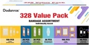 Variety Bandages Pack,328ct Assorted Bulk Various Sizes, Shapes &Features | Sheer & Flex Fabric with Benzalkonium, ECO Bamboo Fabric, Waterproof, Cartoon Blind Box Fragrance Bandages