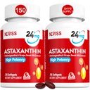 Astaxanthin Suplementos 24mg, 5 Month Supply - Coconut MCT Petróleo, Fuente de Microalgas frescas w / aceite de semilla de grasa, Ashwagandha - Antioxidantes para la piel sana, ojos, envejecimiento - no GMO &amp; Gluten Gratis, 150 Softgels