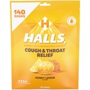 Halls Alivio gotas de tos de limón, paquete de valor, 140 gotas
