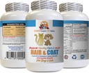 Dog Healthy Coat Supplement - Pets Hair and Coat Boost - for Dogs and Cats - Supports Healthy Skin Hair Nails - quercetin for Pets - 1 Bottle (60 Tablets)