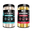 Ingredientes originales puros Berberina de Goldenseal &amp; Bitter Melon Capsules Bundle, (730 capsules) No Magnesium o Rice Fillers