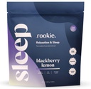Rookie Wellness Sleep - Natural Sleep Aid with 180 mg of Magnesium Bisglycinate, 1 mg Melatonin, Valerian Root, & Passion Flower to Promote Tranquility & Sleep (30 Pack, BlackBerry Lemon)