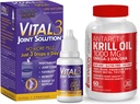 Vital 3 Joint Solution® Clinically Provenido Liquid Knee Relief + Bronson Antártico Krill Oil 1000 mg con Omega-3s EPA, DHA