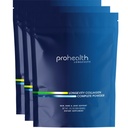 ProHealth Longevity Collagen Complete Powder - for People Over 40. 20g Multi Collagen. Hyaluronic Acid. for Joints, Bones, Hair, Skin, Muscles, Gut - 30 Servings - (3 Pack)