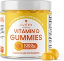 Calm by Wellness Vitamin D Gummies for Adults, Vitamin D3 Gummy, Vitamins for Bone and Immune System Support, Lemon Flavor, 30 Count
