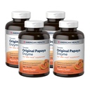 American Health Original Papaya Enzyme - 600 Chewable Tablets, Pack of 4 - The After-Meal Supplement - Non-GMO, Vegan - 800 Total Servings