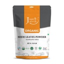 Just Jaivik 100% Organic Neem Leaves Powder - USDA Certified Organic, 227 GMS / 1/2 LB Libra / 08 Oz - Azadirachta Indica - Promoción del cabello saludable y la piel clara (un USDA Organic Certified Herb)